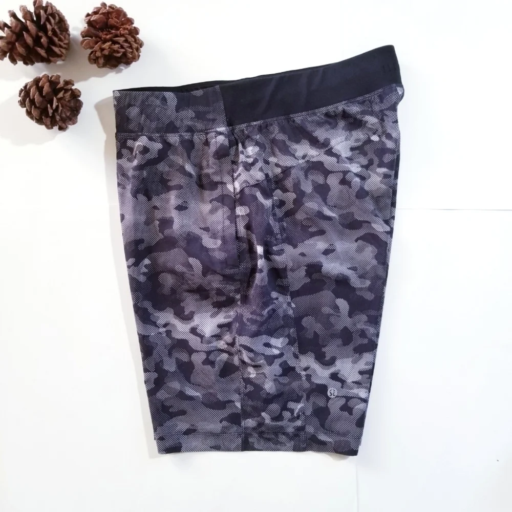 LULULEMON | T.H.E Short Linerless 9” Short Variegated Mesh Camo Black